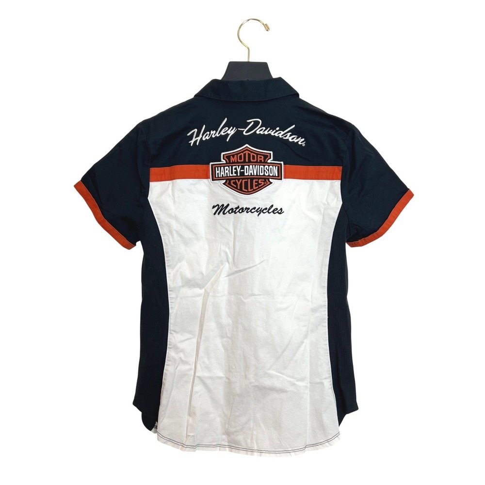 Harley Davidson Women's Elemental Bar & Shield Zip Front Motorcycle Workshirt SM